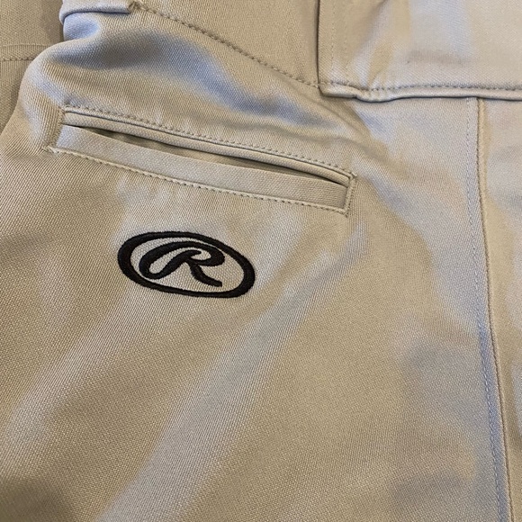 XXL semi relaxed Russell baseball pant. Gray with black stripe down side - Picture 3 of 3